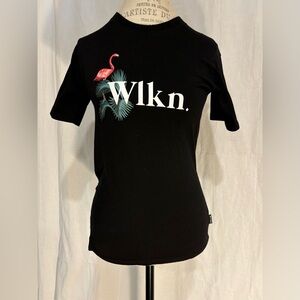 WLKN Black Flamingo Logo Print Size 14 Y